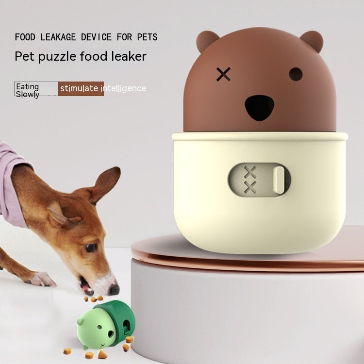 Natural rubber toy ball with leakage food feeder
