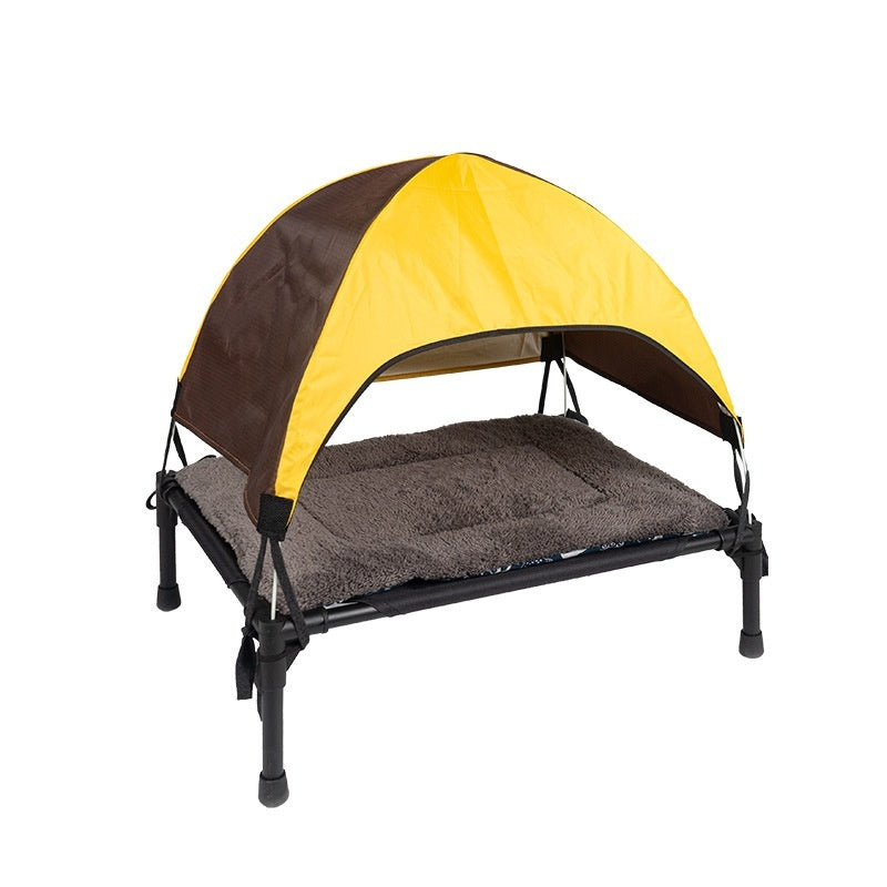 Raised camping bed