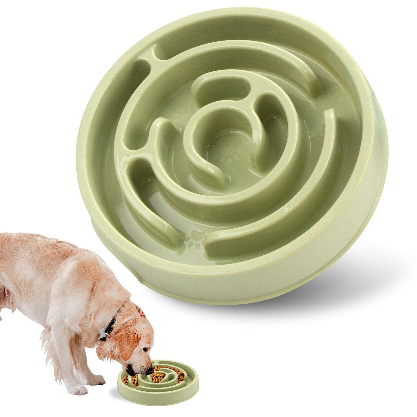 Anti-choke slow feeding bowl