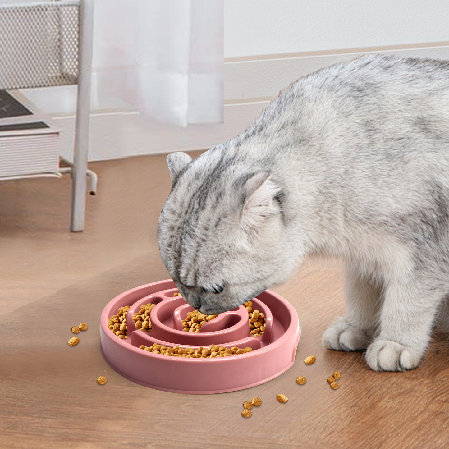 Anti-choke slow feeding bowl