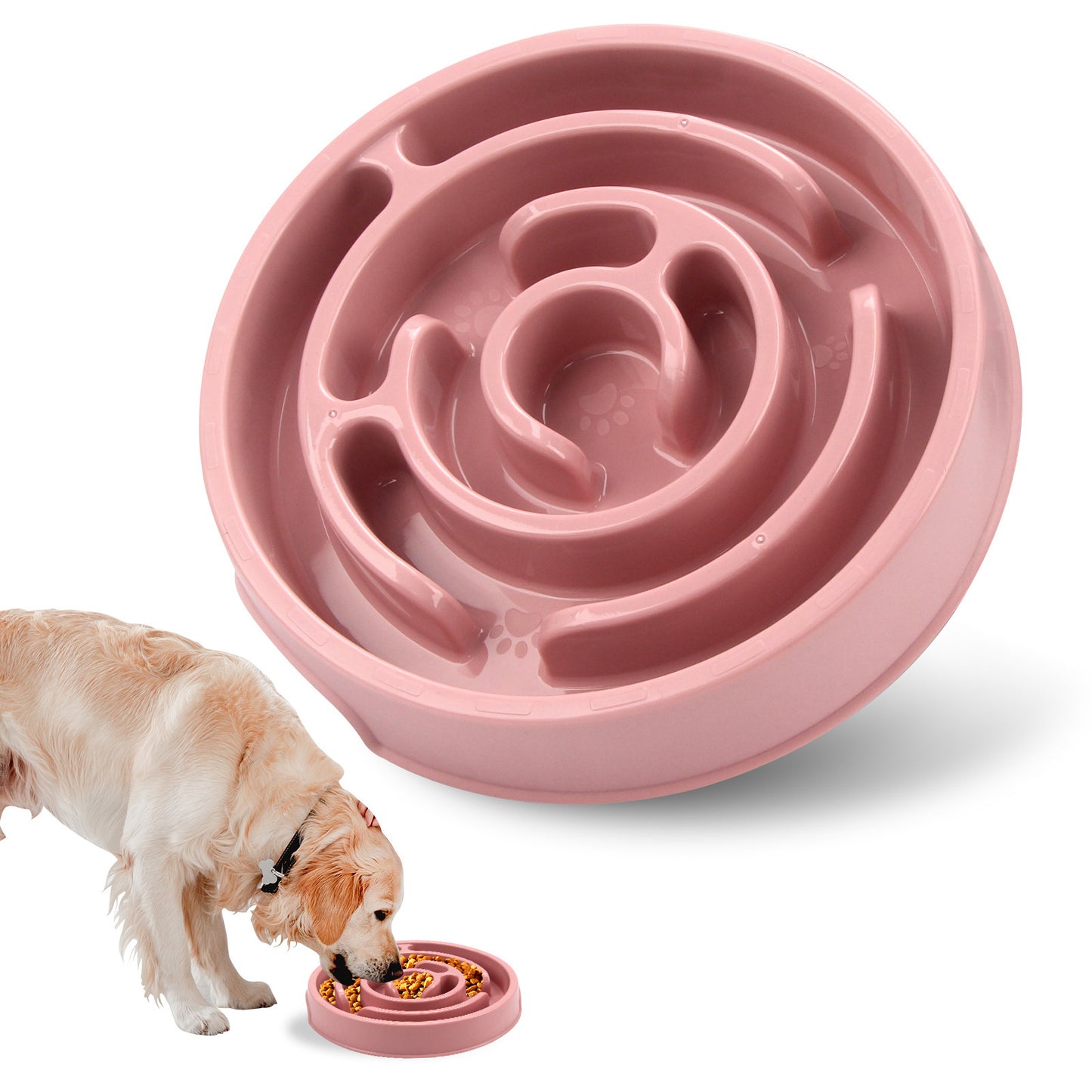 Anti-choke slow feeding bowl