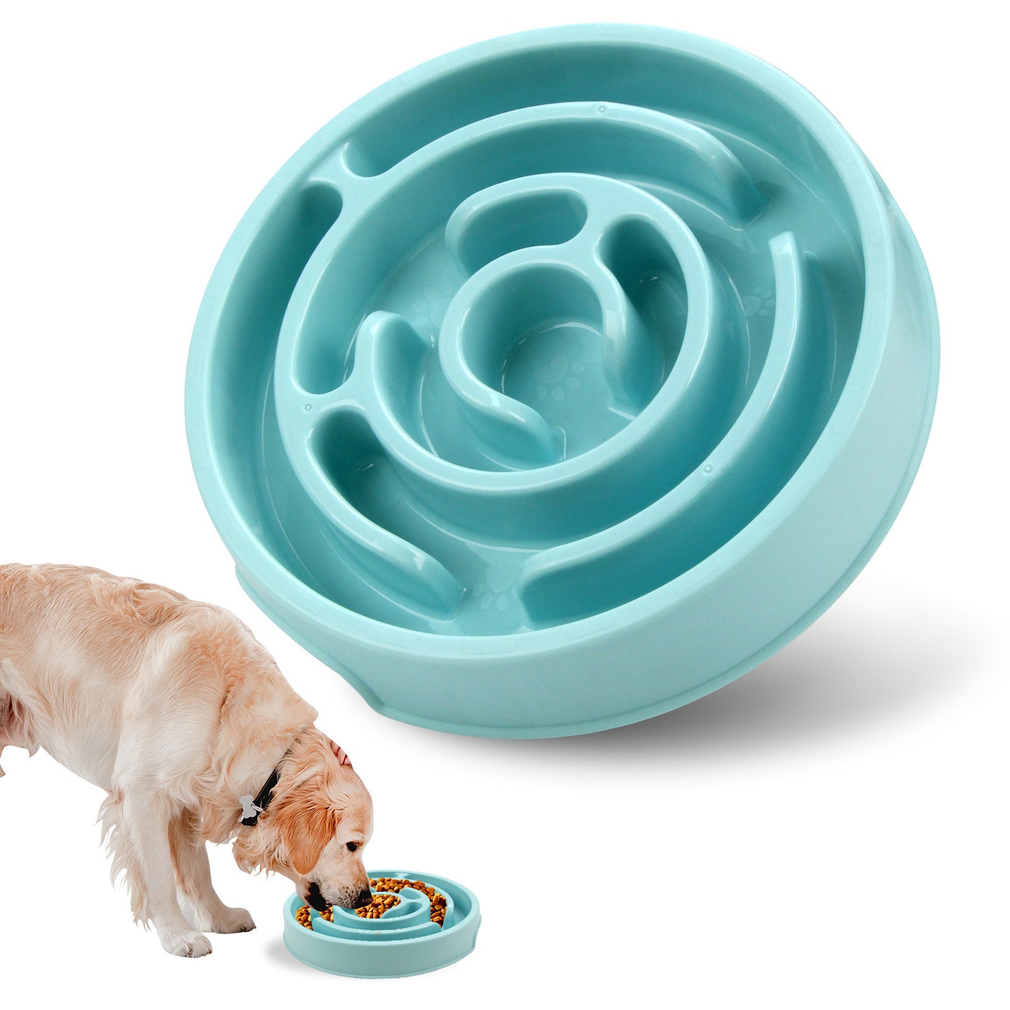 Anti-choke slow feeding bowl