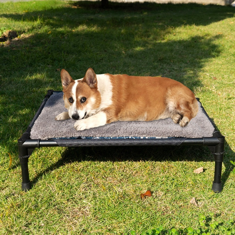 Raised camping bed