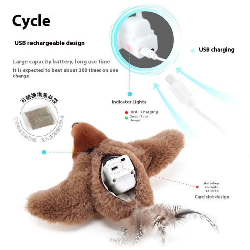 Rechargeable plush cat toy