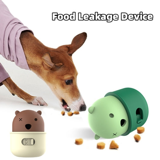 Natural rubber toy ball with leakage food feeder